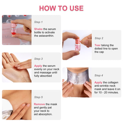 LS | Misoour Halsmasker Set: Collageen Peptide Anti-Rimpel Halsmasker